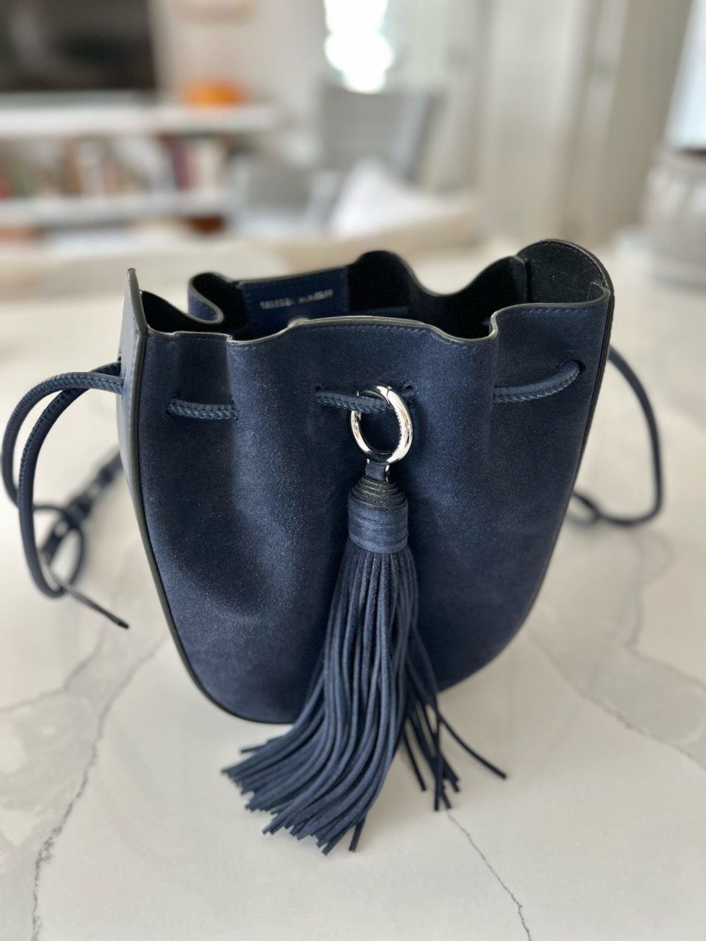Rebecca Minkoff Navy Suede Tassel Crossbody - excellent condition